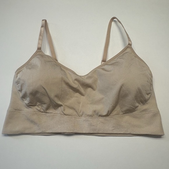 Wacoal 835575 B-Smooth Wire Free Bralette‎ Bra Seamless Lined Womens XL 1X Sand - Picture 3 of 7